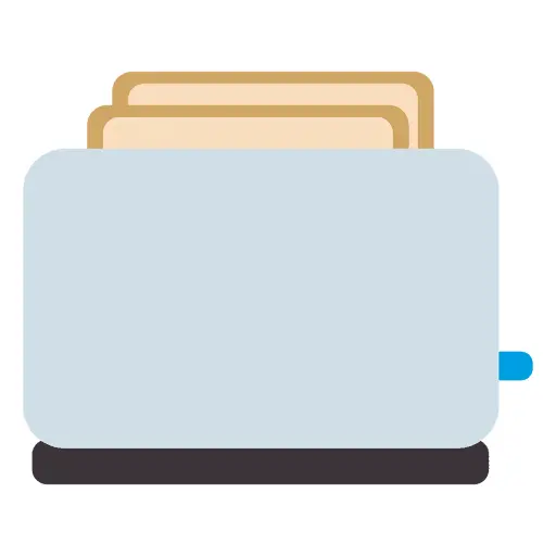 Blue Toaster with Toasted Bread