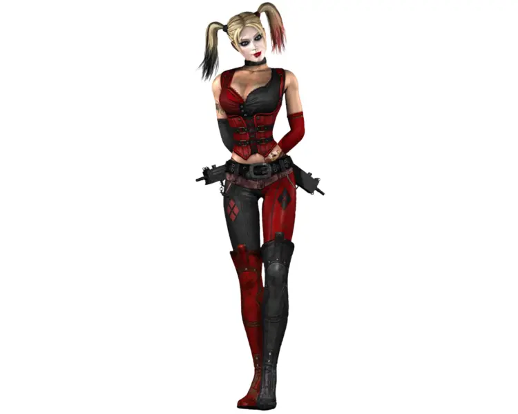 Harley Quinn in Red and Black Costume