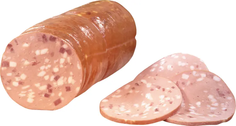 Sliced Mortadella on Transparent Background