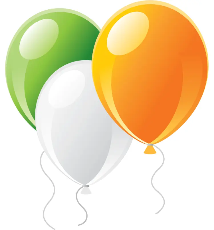 Green, White, and Orange Balloons