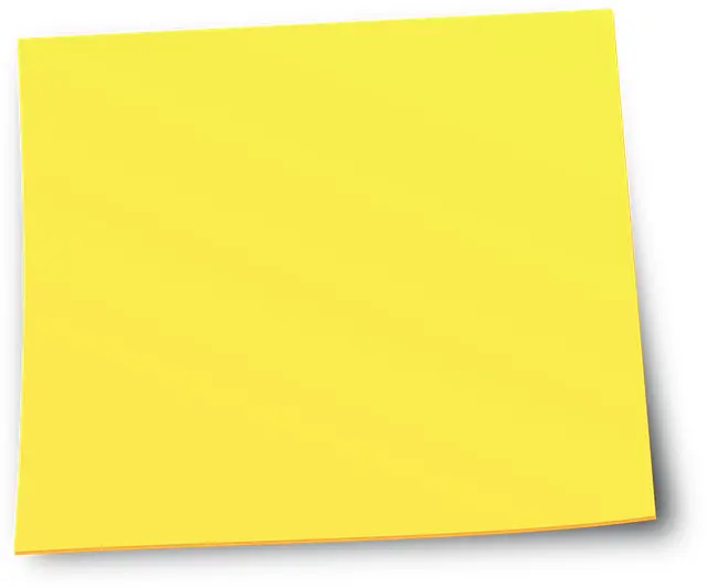 Plain Yellow Sticky Note