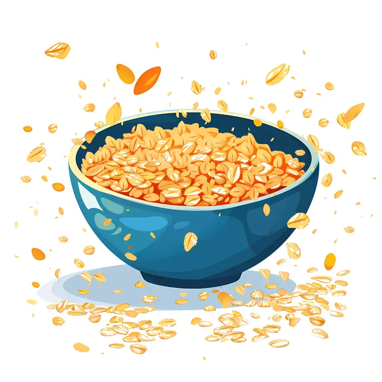 Blue Bowl of Cereal