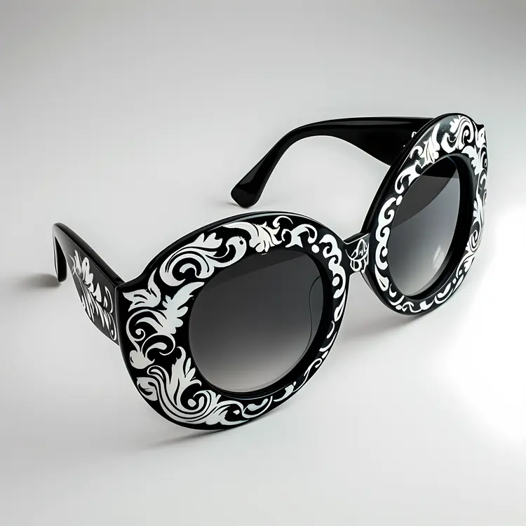 Chic Black and White Sunglasses