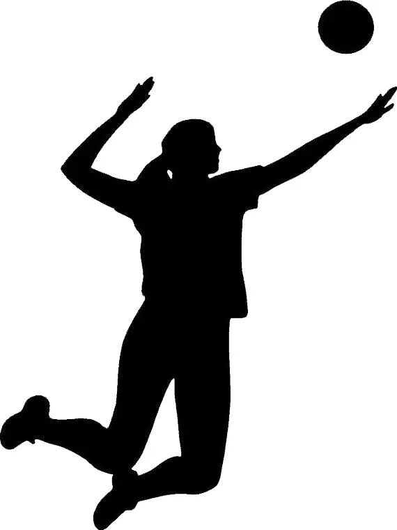 Volleyball Player Silhouette in Action