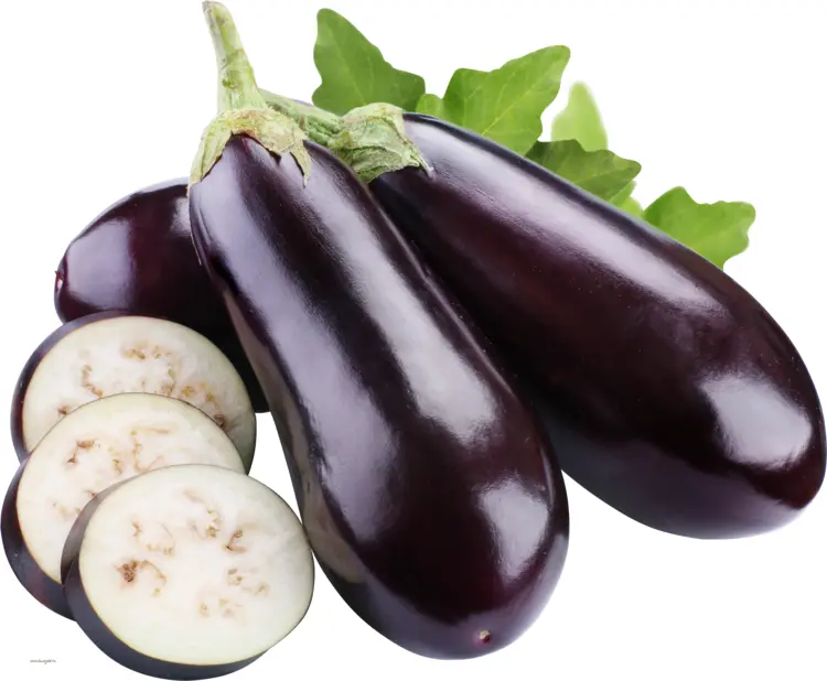Sliced Purple Eggplants