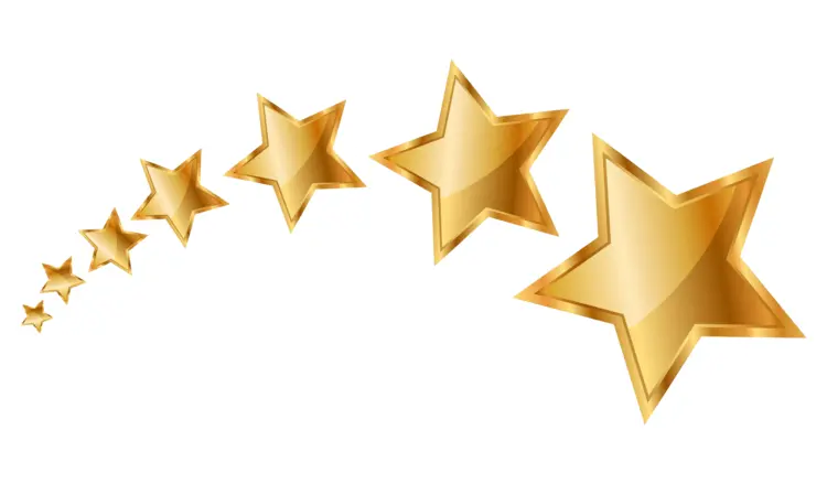 Golden Stars Shape Symbol