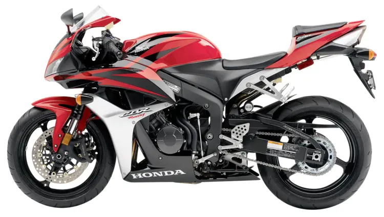 Red Sport Motorcycle with Sleek Design
