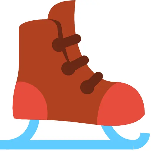 Red Ice Skate Cartoon