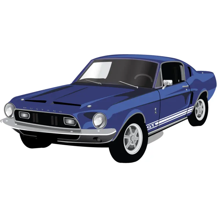 Blue Classic GT Car