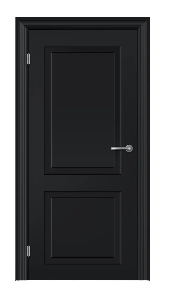 Sleek Black Interior Door