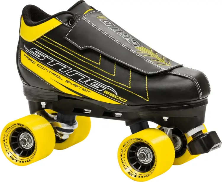 Black and Yellow Quad Skate for Speed and Control