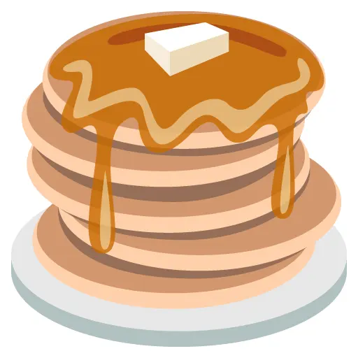 Delicious Pancakes with Butter and Syrup