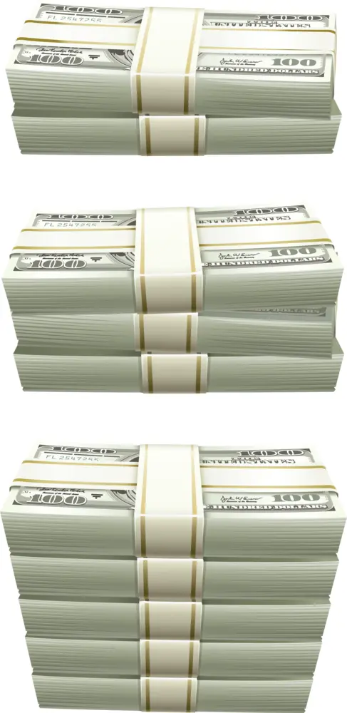 Stacks of Hundred Dollar Bills