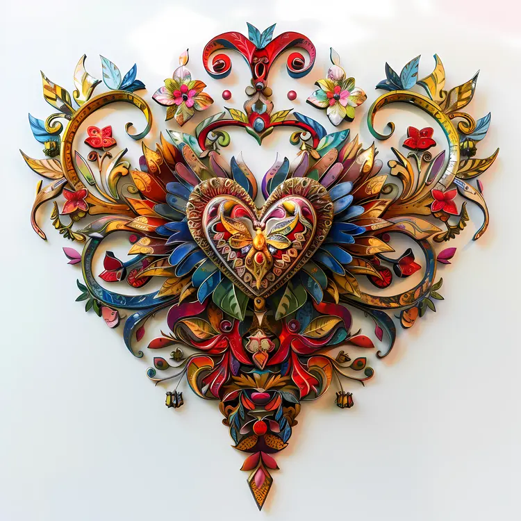 Intricate Ornate Heart Design