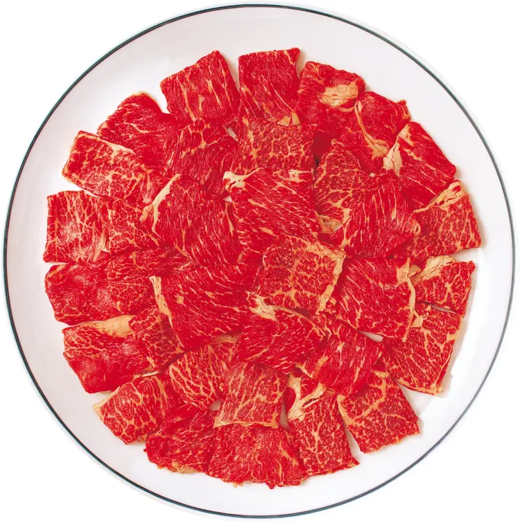 Marbled Sliced Beef Plate for Barbecue