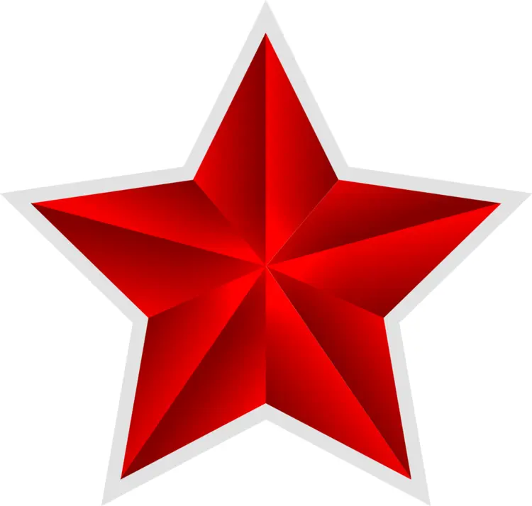 Shiny Red Star Symbol