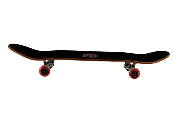Black Skateboard with Red Wheels
