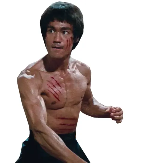 Man with Scratches in Fighting Stance