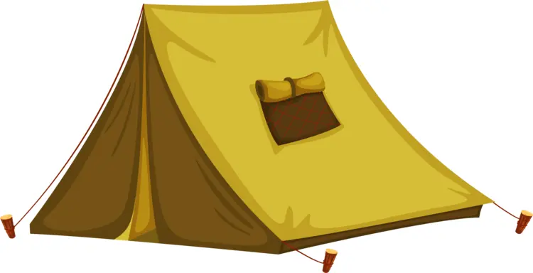 Yellow Tent with Window