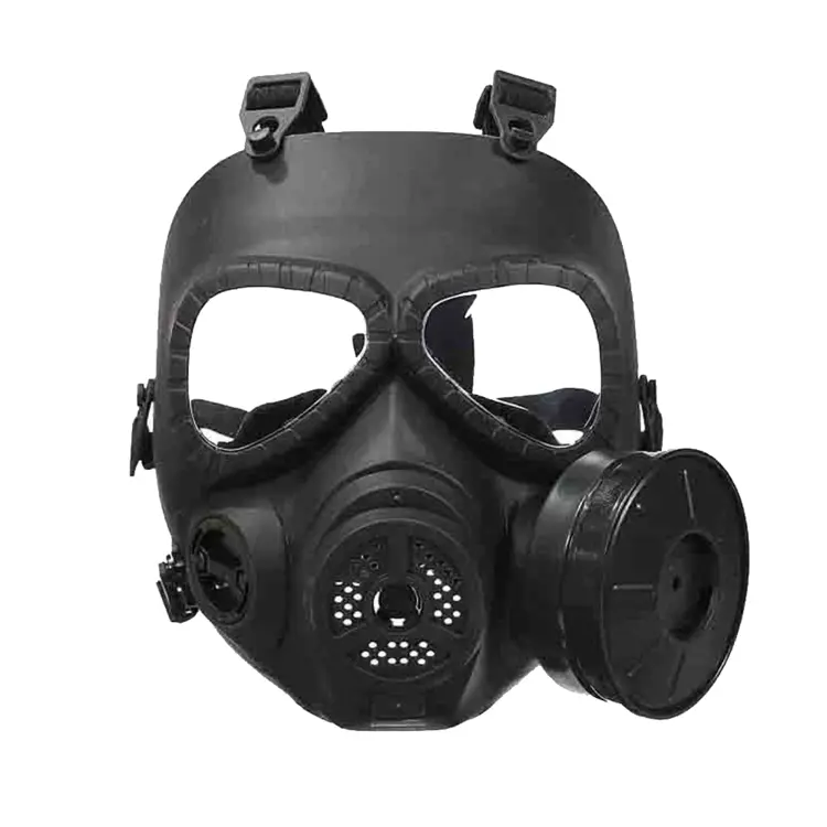 Black Gas Mask with Side Filter