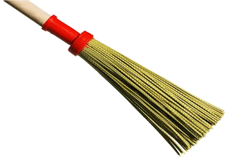 Plastic Broom with Red Handle