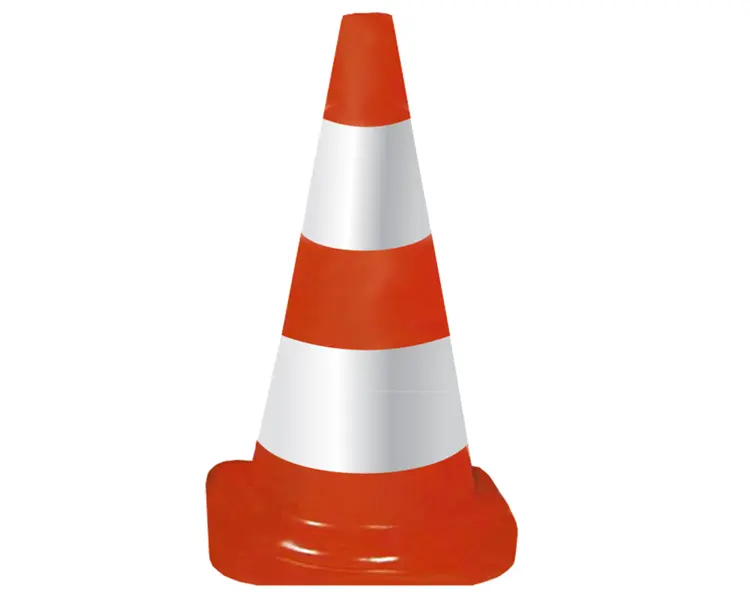 Orange and White Traffic Cone for Road Safety