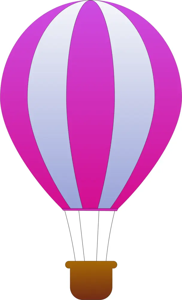 Pink and White Hot Air Balloon