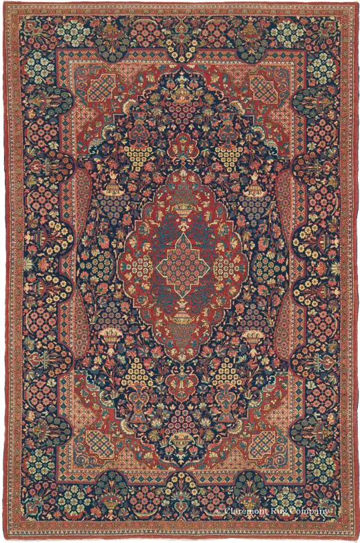 Ornate Persian Rug with Traditional Patterns