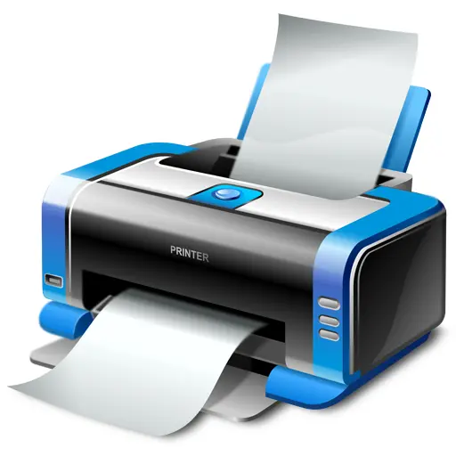 Modern Office Printer with Paper