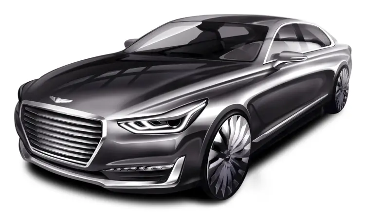 Black Genesis Sedan Car