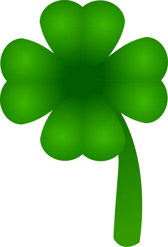 Bold Green Four-leaf Clover for St. Patrick's Day