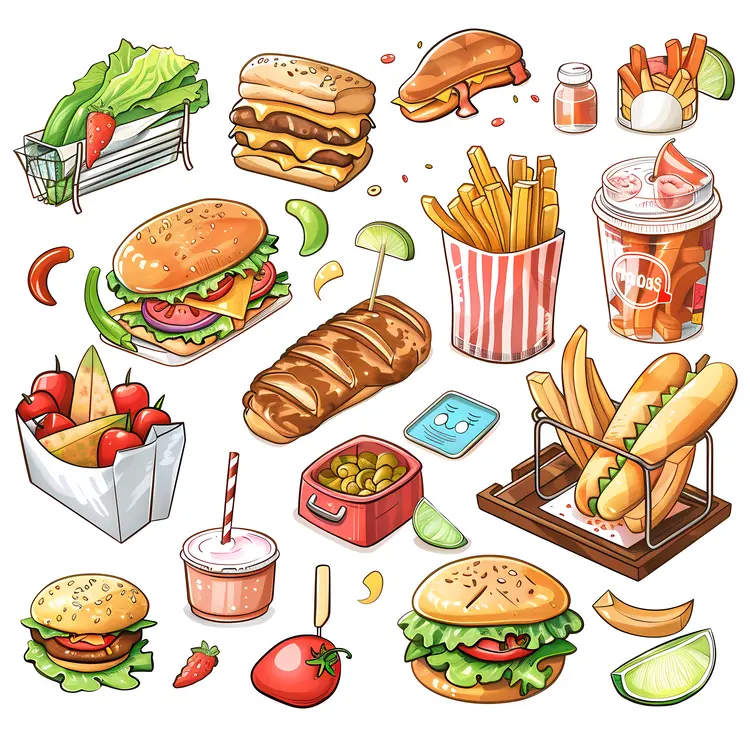 Assorted Fast Food Items
