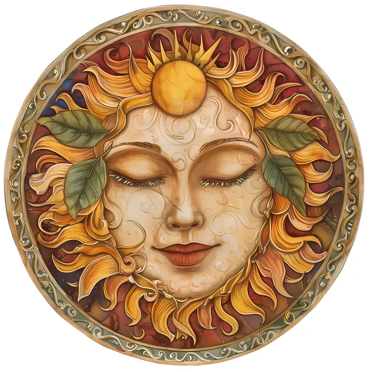 Decorative Sun Face Art