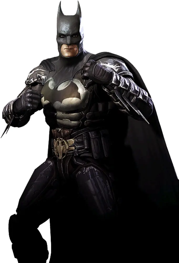 Batman in Combat Stance with Black Cape