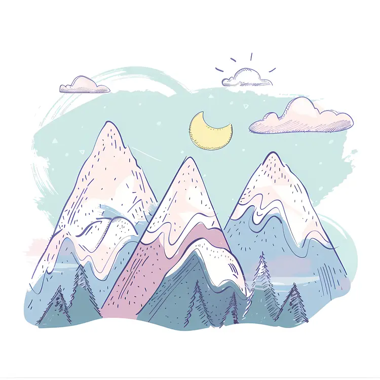 Snowy Mountain Landscape