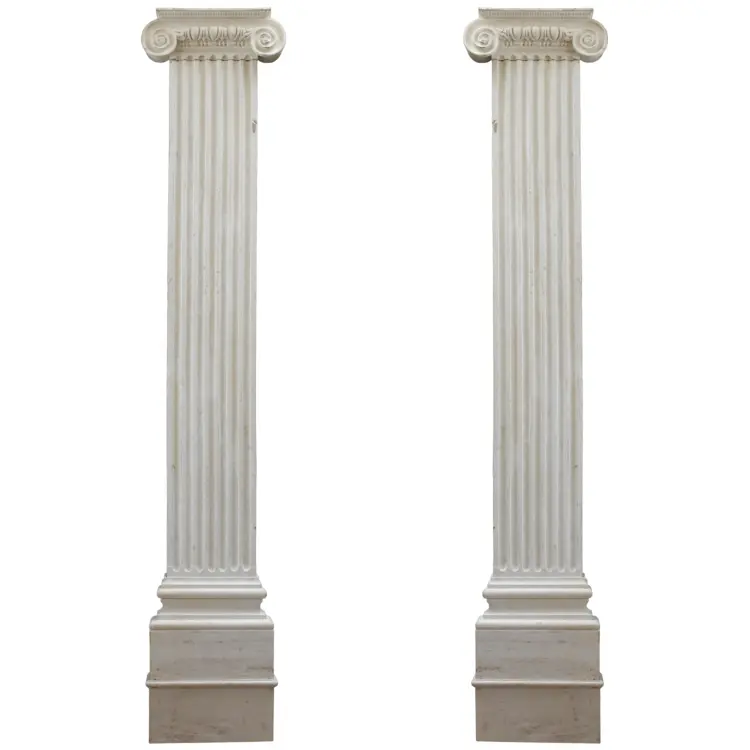 Pair of White Classical Columns