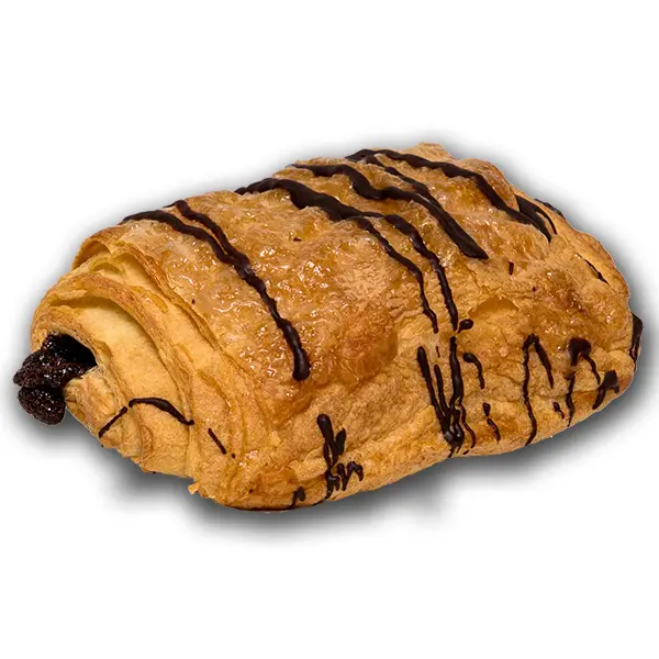 Chocolate Drizzled Croissant