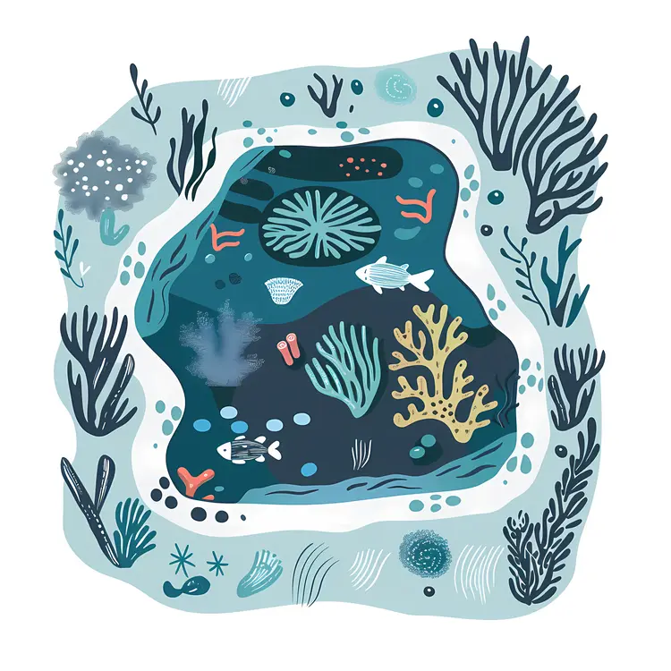 Colorful Tide Pool Illustration