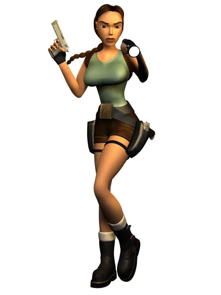 Cartoon Woman Holding Gun