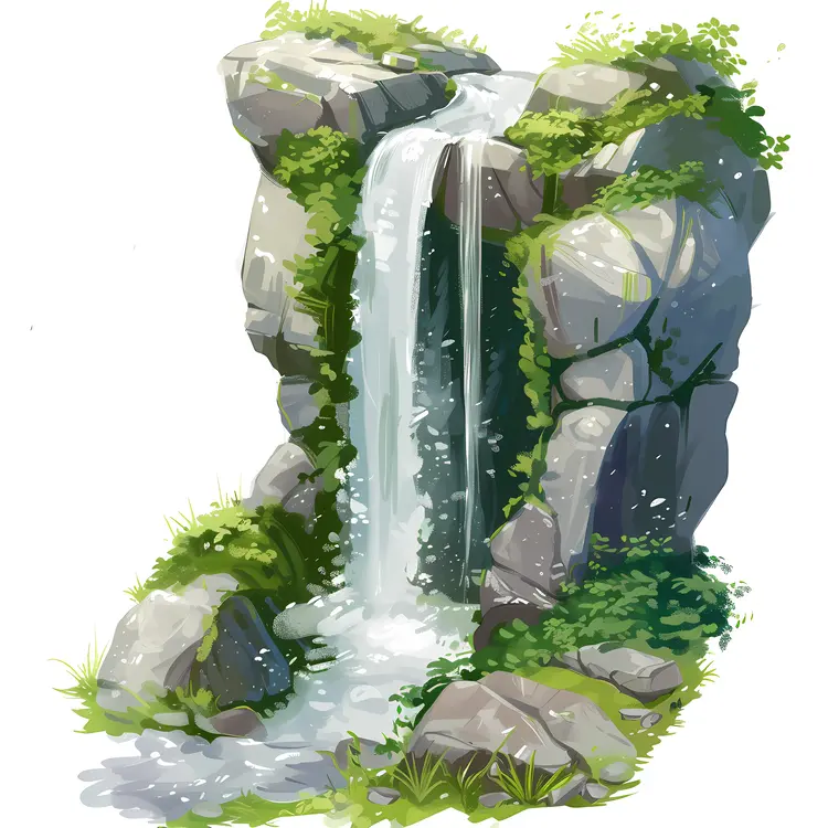 Beautiful Waterfall in Nature