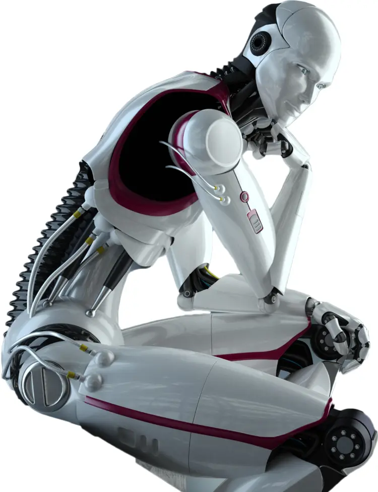 Thinking Futuristic Robot