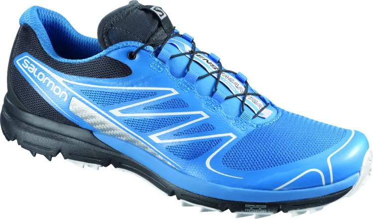 Blue Running Shoe with Black and White Accents