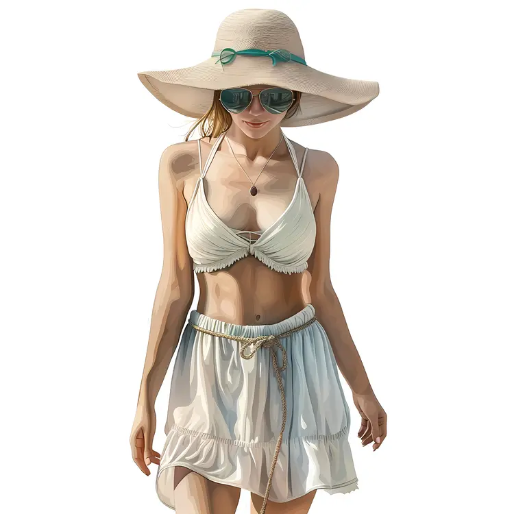 Elegant White Beachwear