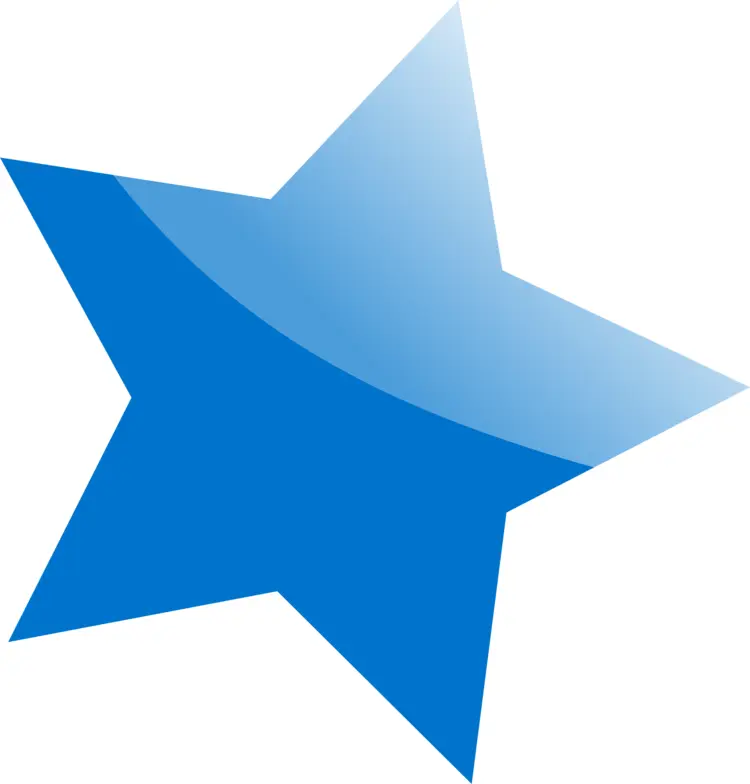 Glossy Blue Star Icon
