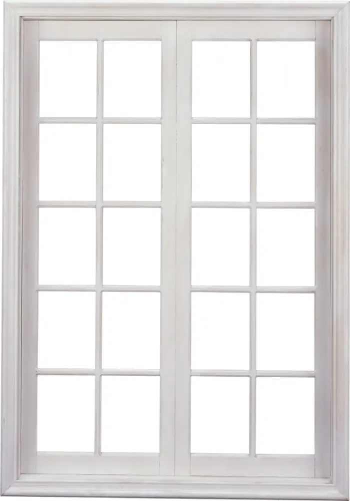White Window Frame with Multiple Panes