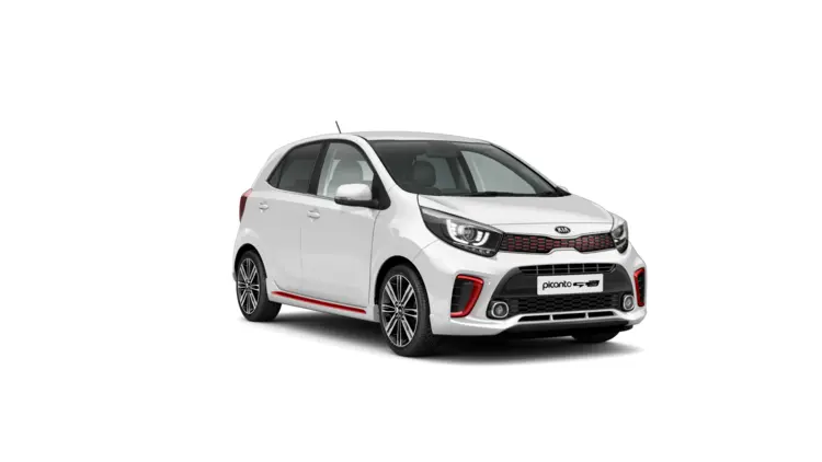 White Sporty Hatchback Car