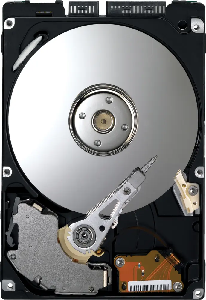 Open Hard Drive with Visible Platter