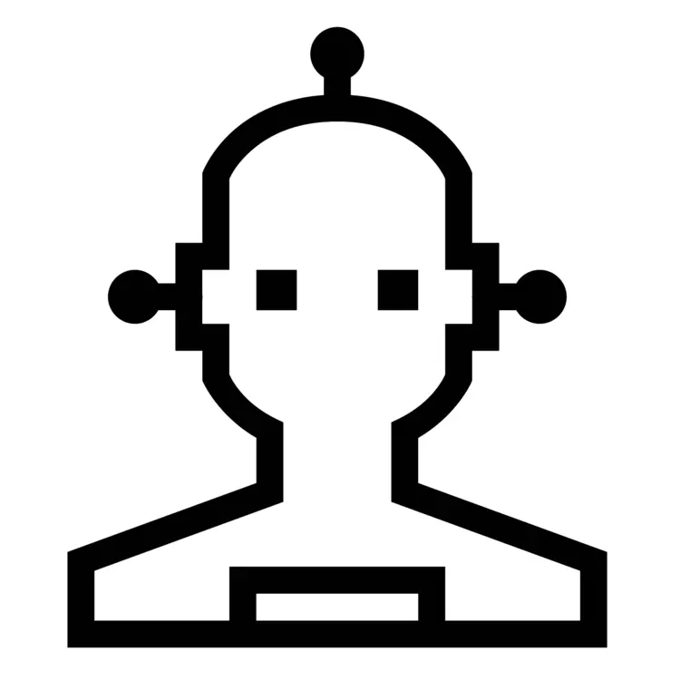 Black Robot with Simple Design