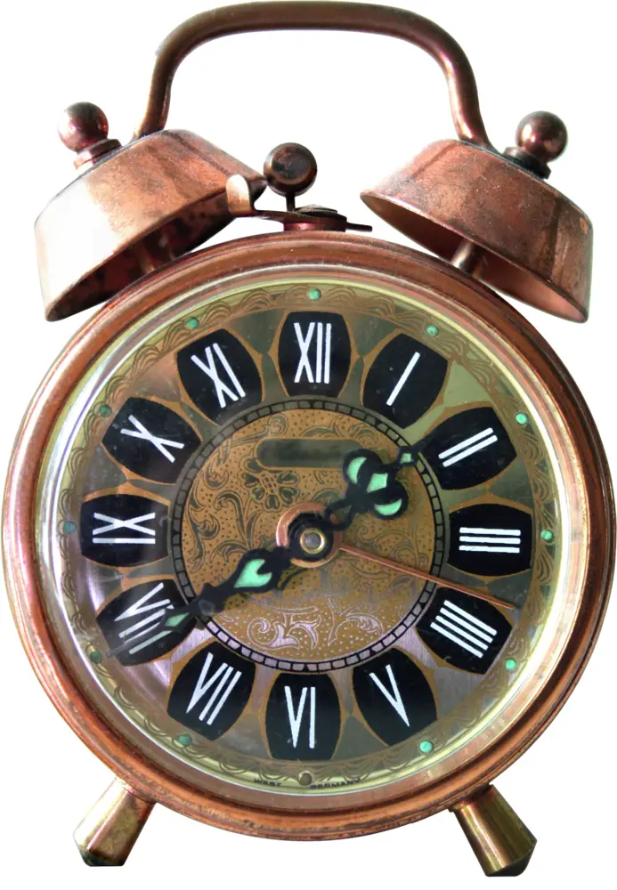 Vintage Alarm Clock with Roman Numerals