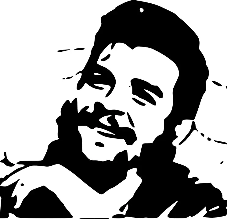Iconic Black and White Portrait Illustration